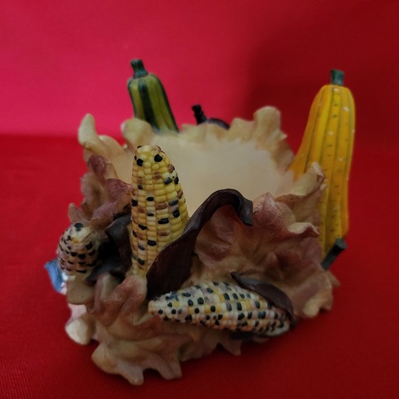 Thanksgiving Autumn Ceramic Table Decor Candle Holder Trinket Box - Picture 3 of 12